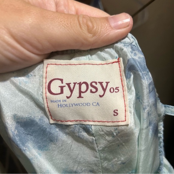 Gypsy 05 Silk Blue Gradient Babydoll Maxi Dress Small - Picture 13 of 16